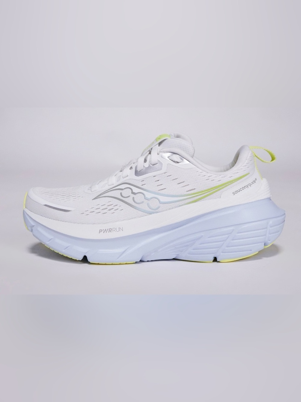 Saucony Guide 18 max cushioning trainers in white and ice melt Size 7.5 NIB - Picture 4 of 14